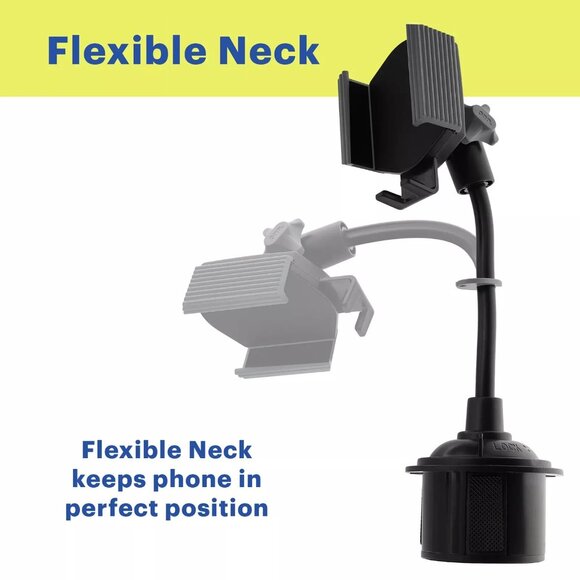 drive onn. Expandable Smartphone Gooseneck Cup Holder Phone Mount, Black - Picture 3 of 5